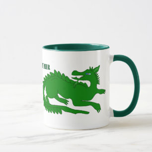 Mug Design Dragon Vert