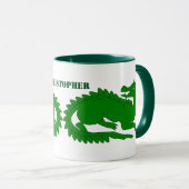 Mug Design Dragon Vert (Devant droit)