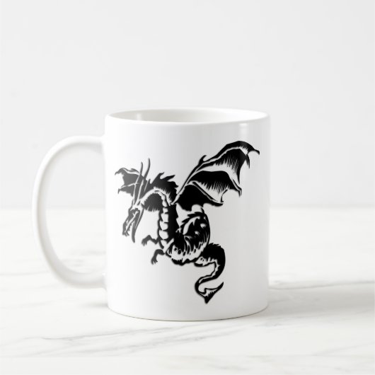 Mug Design Dragon Volant Blanc (Gauche)