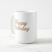 Mug Design élégant de calligraphie d'anniversaire (Devant gauche)