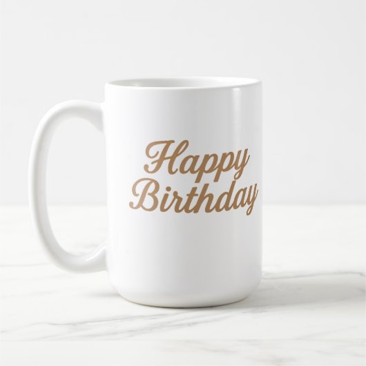 Mug Design élégant de calligraphie d'anniversaire (Gauche)