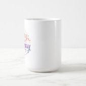 Mug Design élégant de calligraphie d'anniversaire (Centre)