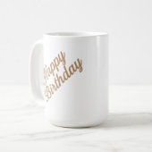 Mug Design élégant de calligraphie d'anniversaire (Devant gauche)