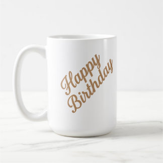 Mug Design élégant de calligraphie d'anniversaire