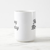 Mug Design élégant de calligraphie d'anniversaire (Centre)