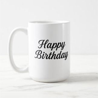 Mug Design élégant de calligraphie d'anniversaire