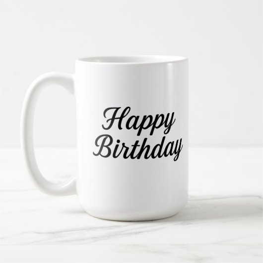Mug Design élégant de calligraphie d'anniversaire (Gauche)