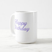 Mug Design élégant de calligraphie d'anniversaire (Devant gauche)