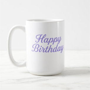 Mug Design élégant de calligraphie d'anniversaire