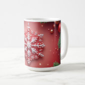 Mug Design élégant de flocon de neige de Noël (Devant droit)