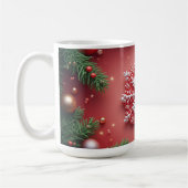 Mug Design élégant de flocon de neige de Noël (Gauche)