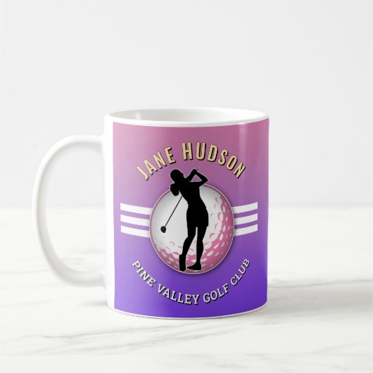 Mug Design élégant de Golfeur pour femmes (Gauche)