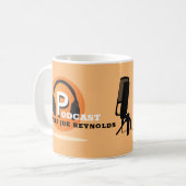 Mug Design élégant, Podcaster, Podcast Publicité (Devant gauche)