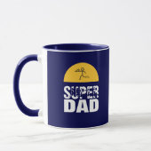 Mug Design élégant "SUPER DAD" Voeux personnalisés (Gauche)