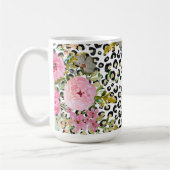 Mug Design Empreinte de léopard et floral élégant (Gauche)