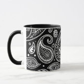 Mug Design en cachemire noir et blanc (Gauche)