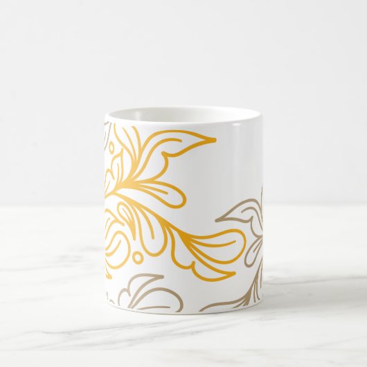 Mug Design en feuille Boho d'or (Centre)