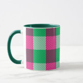 Mug Design En vichy chèque rose (Gauche)