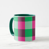 Mug Design En vichy chèque rose (Devant gauche)
