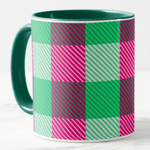 Mug Design En vichy chèque rose