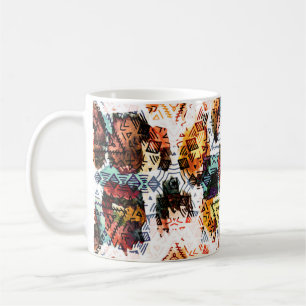 Mug Design ethnique. Motif transparent à aquarelle str