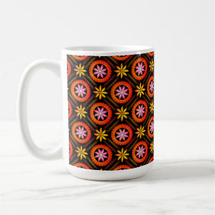 Mug Design Fleur moderne sur arrière - plan noir