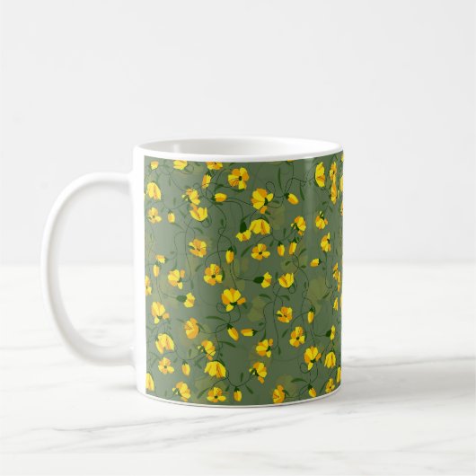 Mug Design Fleur sauvage jaune (Gauche)