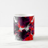 Mug Design floral Abstrait - rouge et violet sur blanc (Centre)