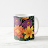 Mug Design floral de printemps coloré (Devant droit)