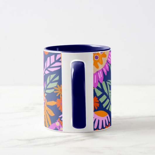 Mug Design floral gras (Poignée)