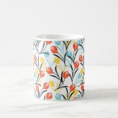 Mug Design floral Motif de Tulipe en blanc (Centre)