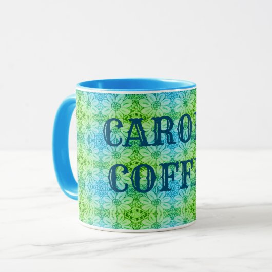 Mug Design floral - Names-Carol (Devant gauche)