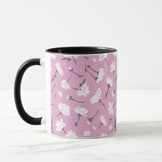 Mug Design Floral Rose - Art Fleur Élégant (Gauche)