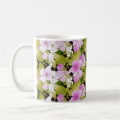 Mug Design floral rose et vert délicat (Gauche)