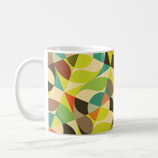 Mug Design géométrique coloré Abstrait. (Gauche)