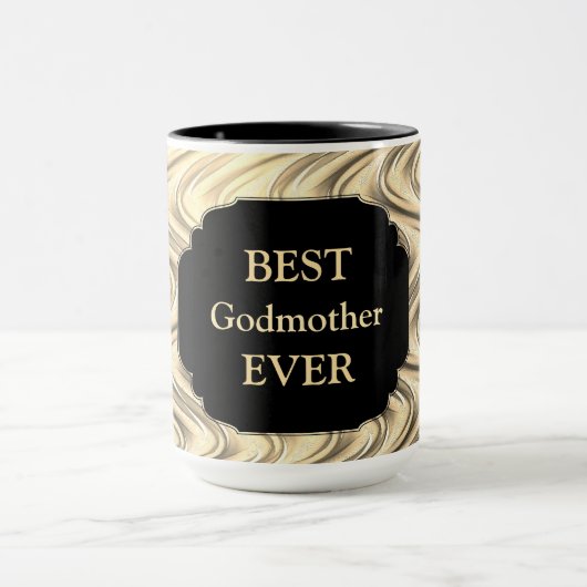 Mug Design Gold de luxe "Best Godmère Ever" (Centre)