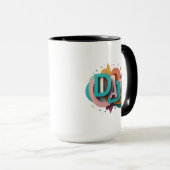 Mug Design graphique 3D coloré "DAD" | Café (Devant droit)