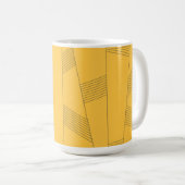 Mug Design graphique abstrait simple, jaune et moderne (Devant droit)