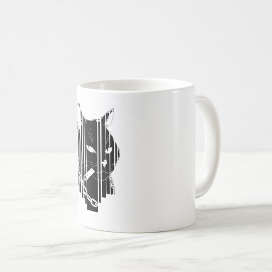 Mug Design graphique de chat cool (Devant droit)