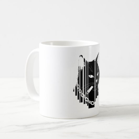 Mug Design graphique de chat cool (Devant gauche)