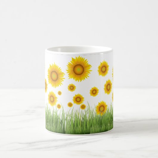 Mug Design graphique de tournesol brillant et élégant (Centre)
