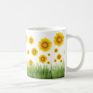 Mug Design graphique de tournesol brillant et élégant