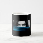 Mug Design graphique nouveauté Bleu Beaux yeux (Centre)