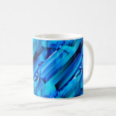 Mug Design graphique transparent - bleu noir I (Devant droit)