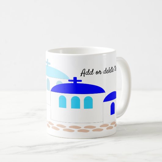 Mug Design grec Ajouter un texte (Devant droit)