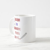 Mug Design Is Thinking Made Visual – Minimal Graphic D (Devant gauche)