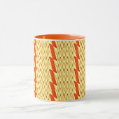 Mug Design jaune clair et chevron rouille (Centre)