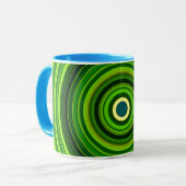 Mug Design Mandala vert géométrique-64555 (Devant gauche)