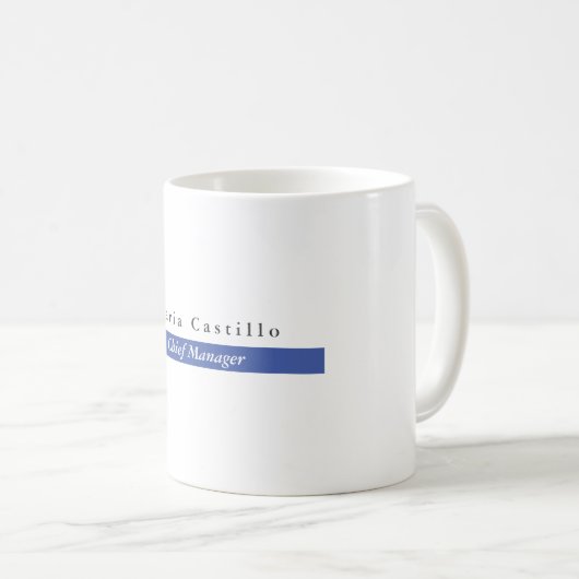 Mug Design minimaliste bleu clair élégant (Devant droit)