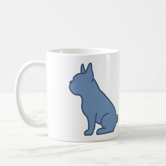 Mug Design Minimaliste de Bouledogue Français (Gauche)